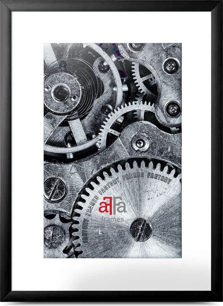 aFFa frames, Alu, Bilderrahmen aus Aluminium, Bild Foto Rahmen, Rechteckig, mit Acrylglasfront, Schwarz, 60x80 cm