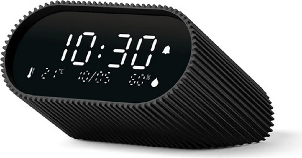 Lexon Ray Clock Réveil Rouge LR155SR3 avec Écran LCD et Design Compact