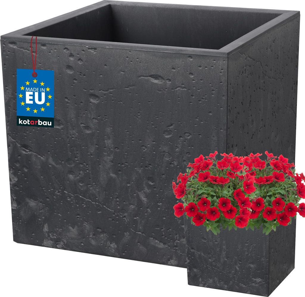 KOTARBAU® Vaso da fiori quadrato 39 x 39 x 37 cm Coprivaso Immagine del prodotto 