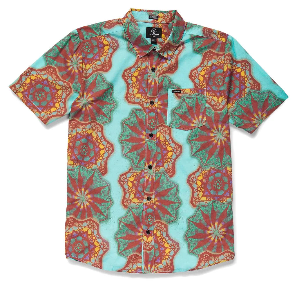 T-shirt Homme Volcom Star Shields FA SS Taille L en Coton Castlerock
