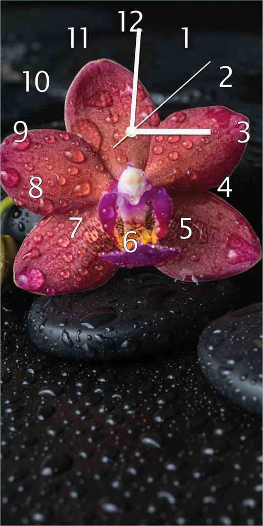 Wallario Design Wanduhr bedruckt, Größe 30 x 60 cm, Motiv: Produktbild 