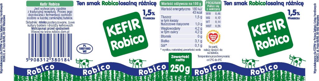 Kefir Robico naturalny 250 g Zdjęcie produktu 