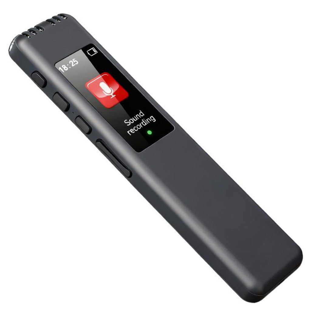 Digitales Diktiergerät, Dual-Mikrofon 360°, klare Produktbild 