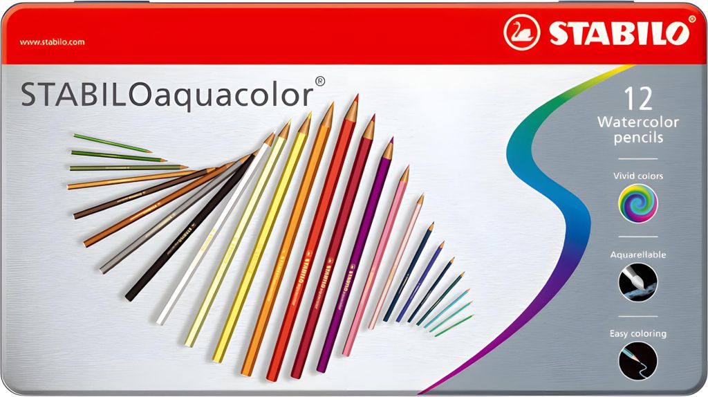STABILO Aquacolor, Viacfarebný, 12 kusov Obrázok produktu 