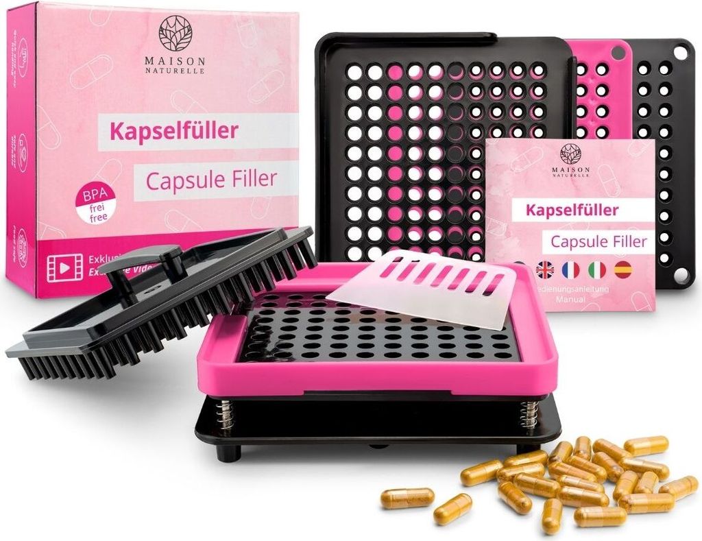 MAISON NATURELLE® Kapselfüller Gr. 0 mit detaillierter Produktbild 
