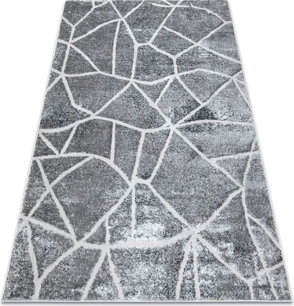 Tapis MEFE Moderne 2783 Marbre Structural Gris Foncé 80x150 cm