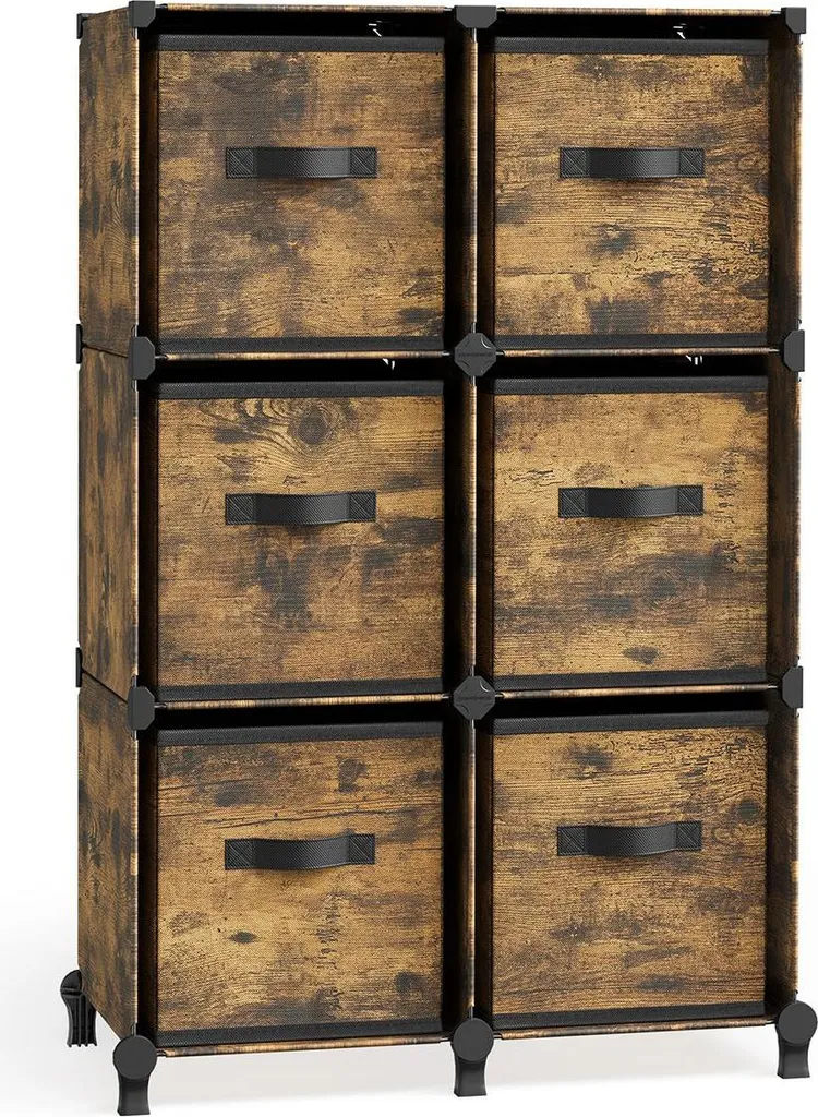 Sistema di Stoccaggio a 6 Cubi: Scaffale Espandibile per il Decluttering