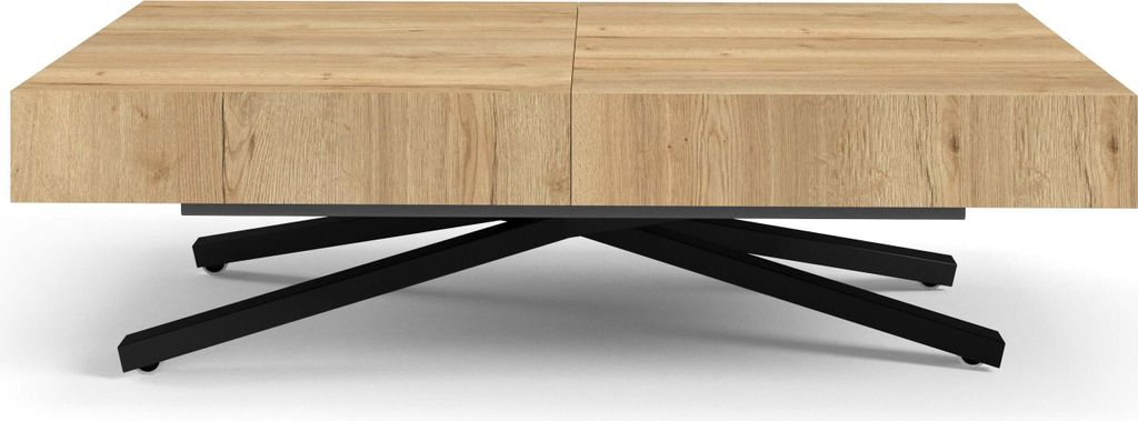 FURNLUX Couchtisch Sanna X Beige 80cm / Hauptfarbe: Beige / Abmessungen: 80 x 80 x 200 cm