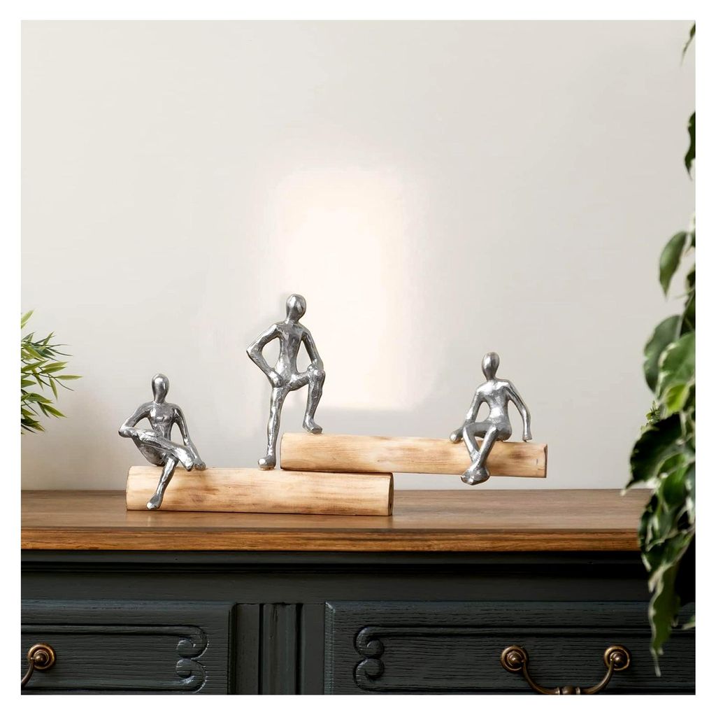 Skulptur Freunde Freizeit 45 x 9 x 24 cm Freundschaft und Zusammenhalt Dekoration Dekofigur für den Wohnbereich