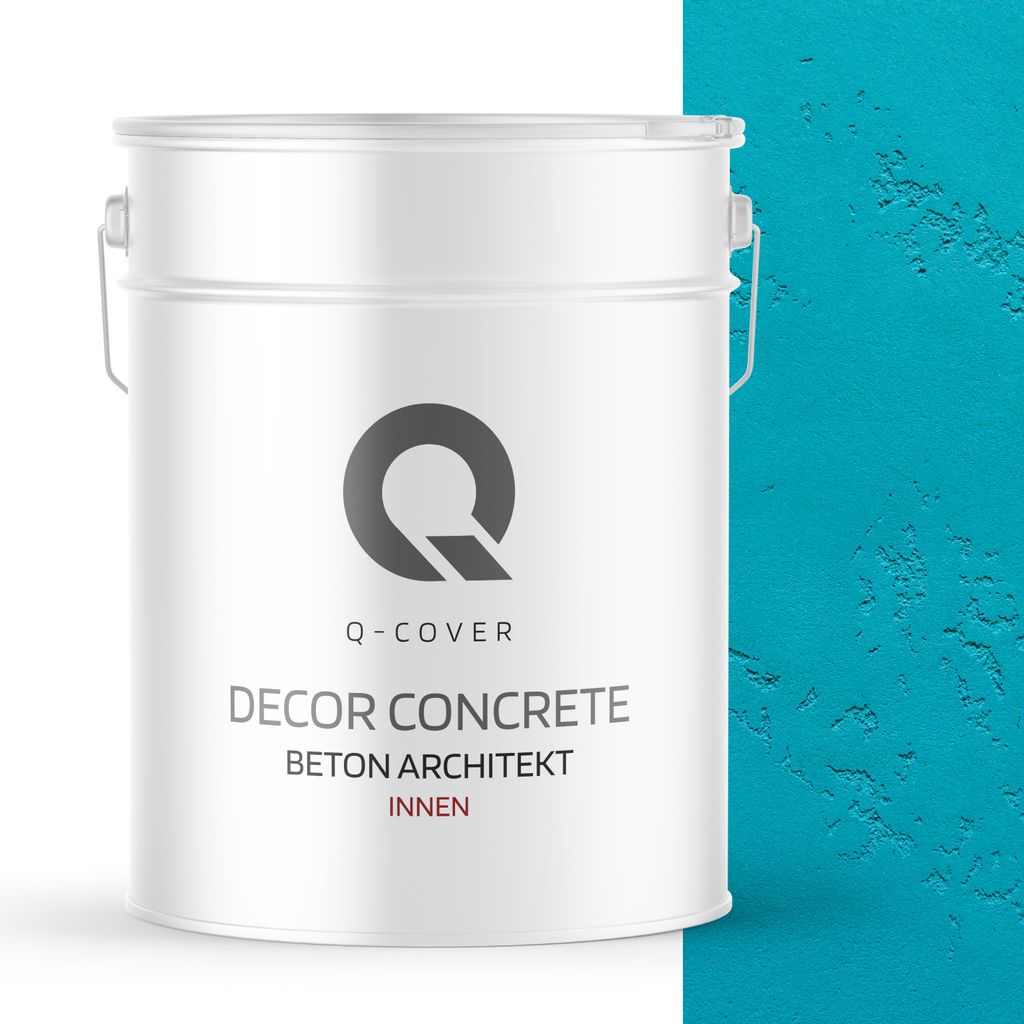 Beton Architekt 15 Kg 10 m2 Dunkeltürkis 15 kg | Dekorativerputz | Kellepnputz | Gebrauchsfertige | Betonmasse Betonoptik Dekoratives Beton Innen