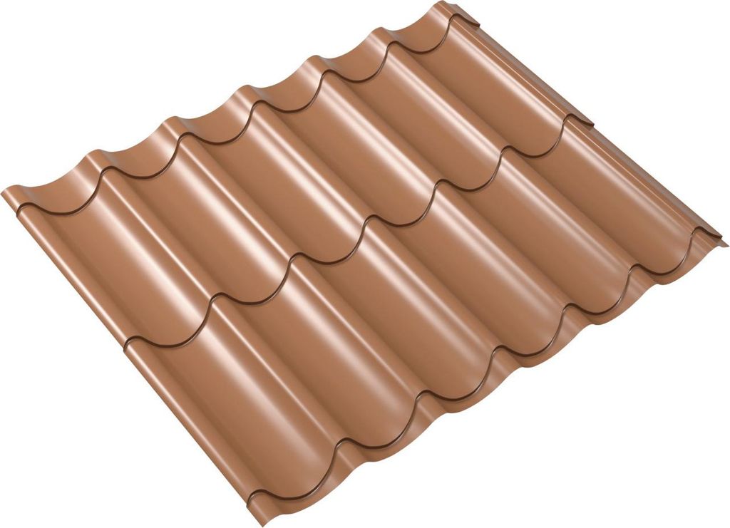 Weckman Metallziegel 80 x 106 cm 0,5 mm ziegelrot