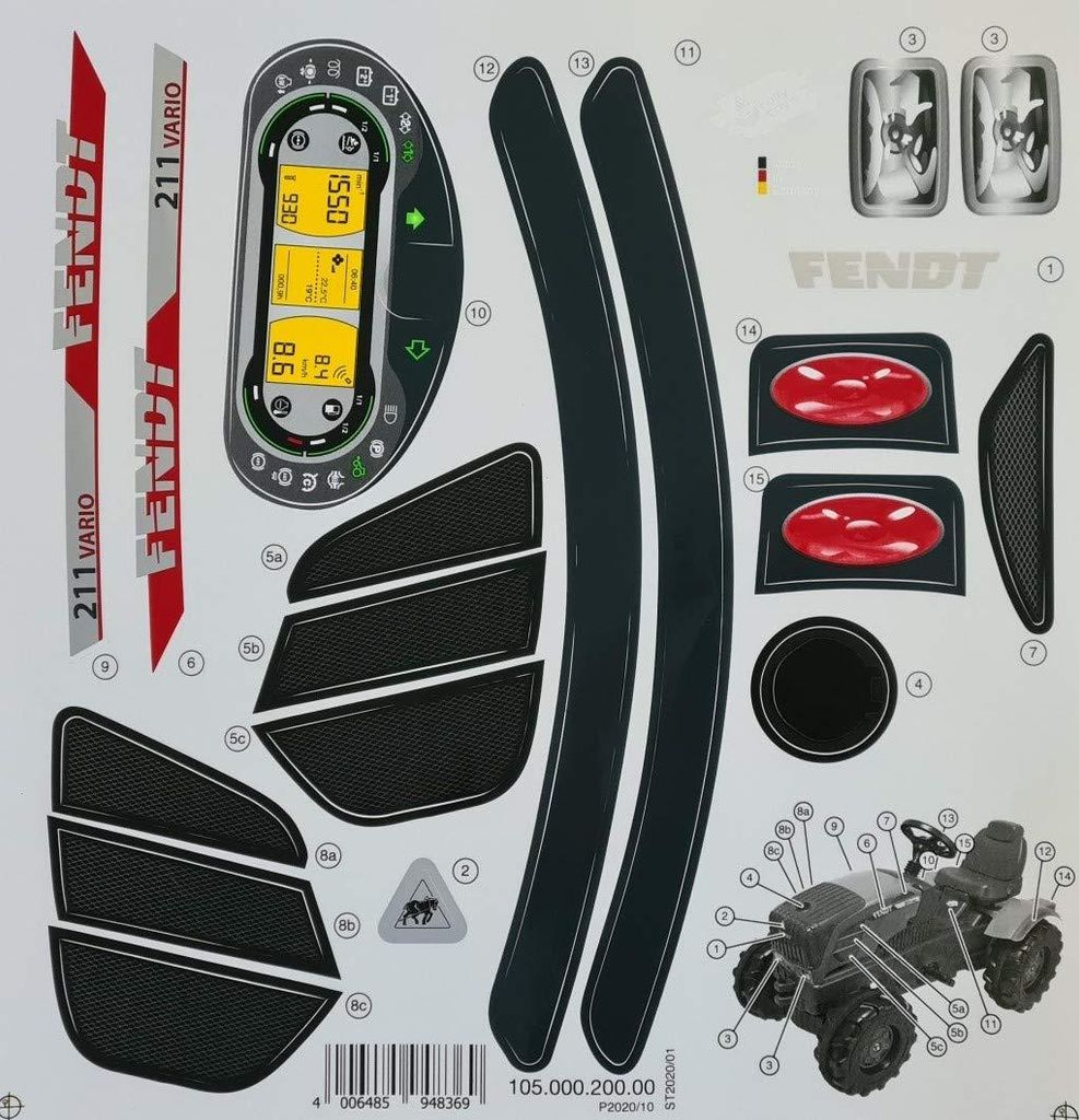 Rolly Toys Aufkleber 211 Vario Produktbild 