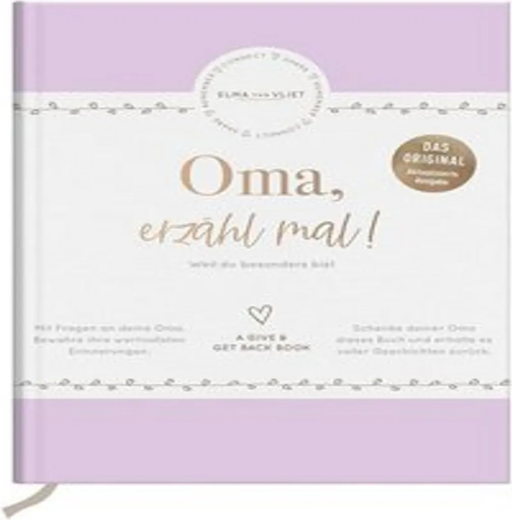 Cadeau fête des grands-mères : livre à remplir Oma, erzähl mal ! luxe