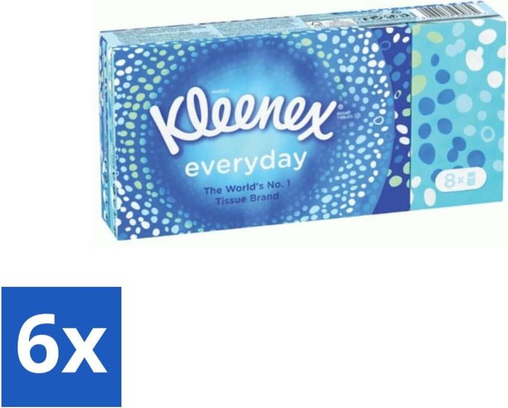 Kleenex - Taschentücher - Alltag - 8er-Packung - Vorteilspack - 6 Stücke
