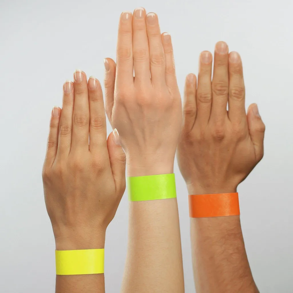 Bracelet d'identification souple vert fluo Sigel Eventbänder EB212 - 9