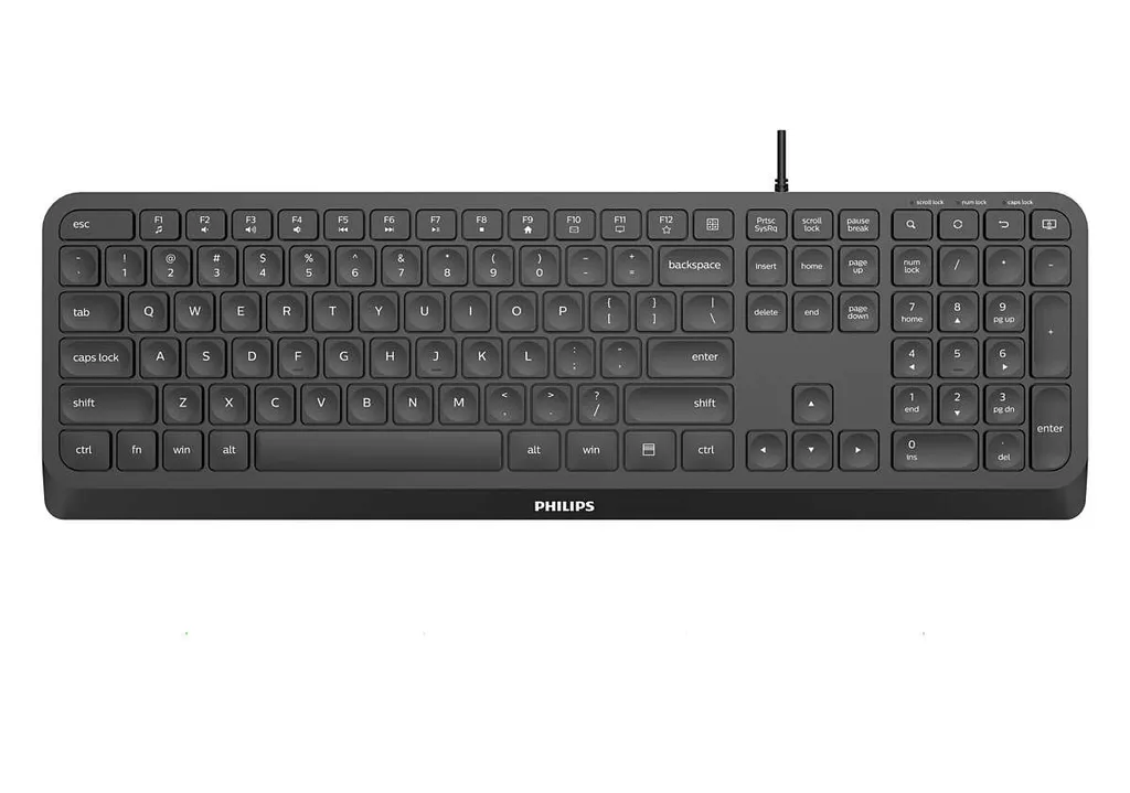 Philips 2000 SPK6207B/34 Clavier USB QWERTY Anglais Noir Bureautique