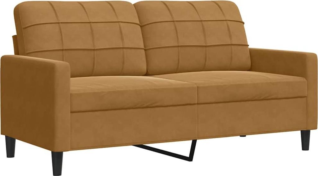 vidaXL 2-Sitzer-Sofa Braun 140 cm Samt