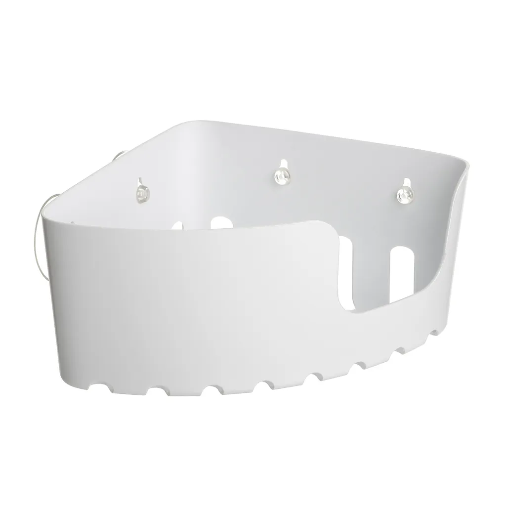 Étagère d'angle de douche blanche Tatay en plastique robuste et durable