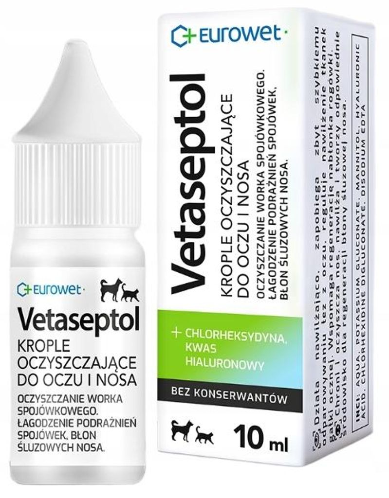 EUROWET Vetaseptol - gocce detergenti per occhi e naso per Immagine del prodotto 