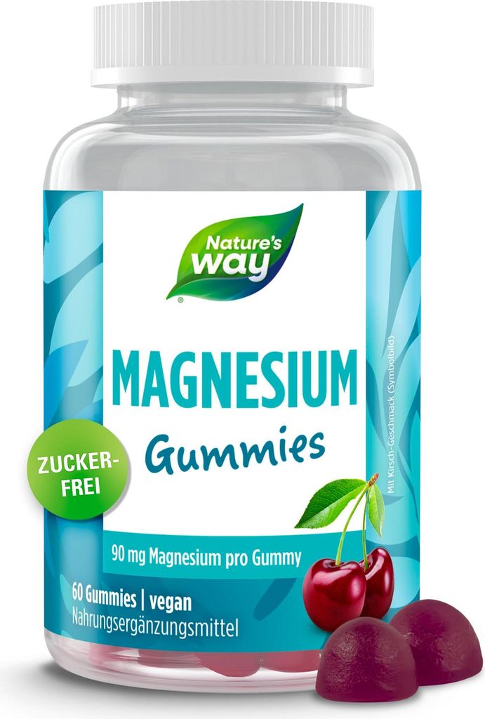 Zuckerfreie Magnesium Gummies – 180 mg Magnesiumcitrat, Produktbild 