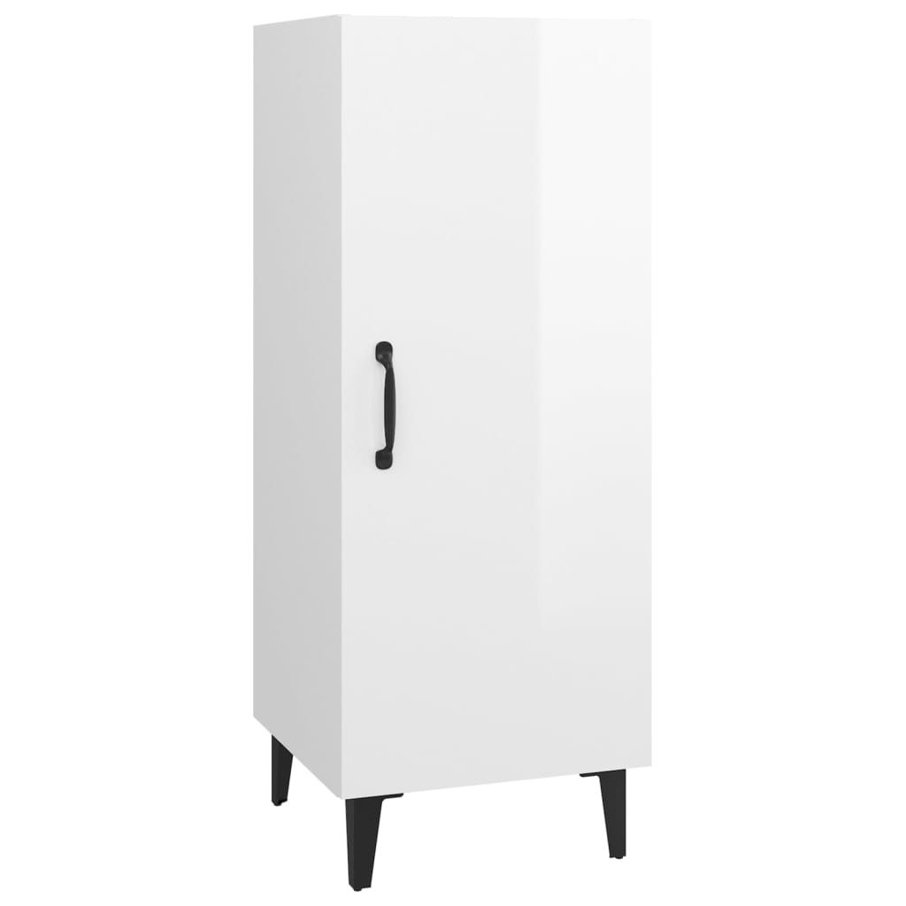 vidaXL Kredens biały wysoki połysk 34,5x34x90 cm materiał Zdjęcie produktu 1