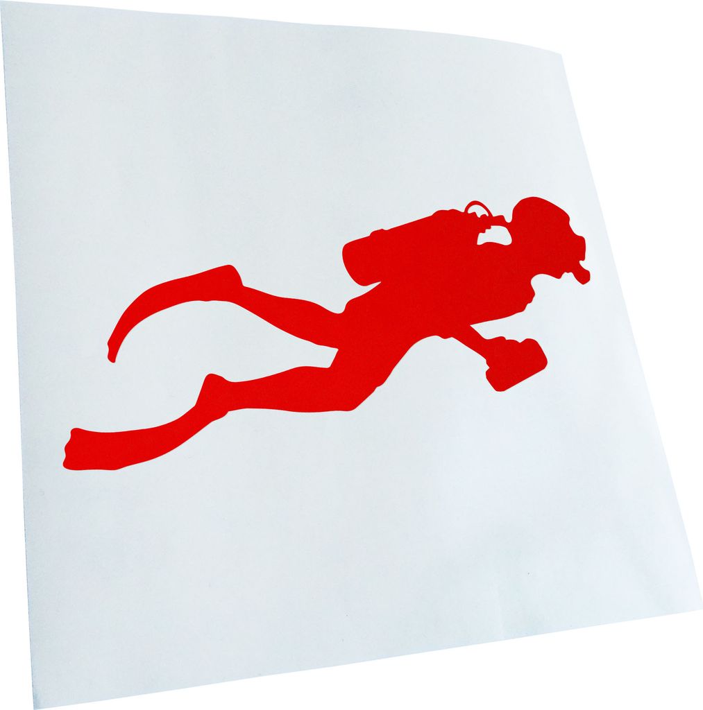 Kiwistar - Autoaufkleber - Taucher Schnorcheln Heckscheibenaufkleber - Aufkleber für Auto Kfz Fahrrad, LKW, Truck Mofa