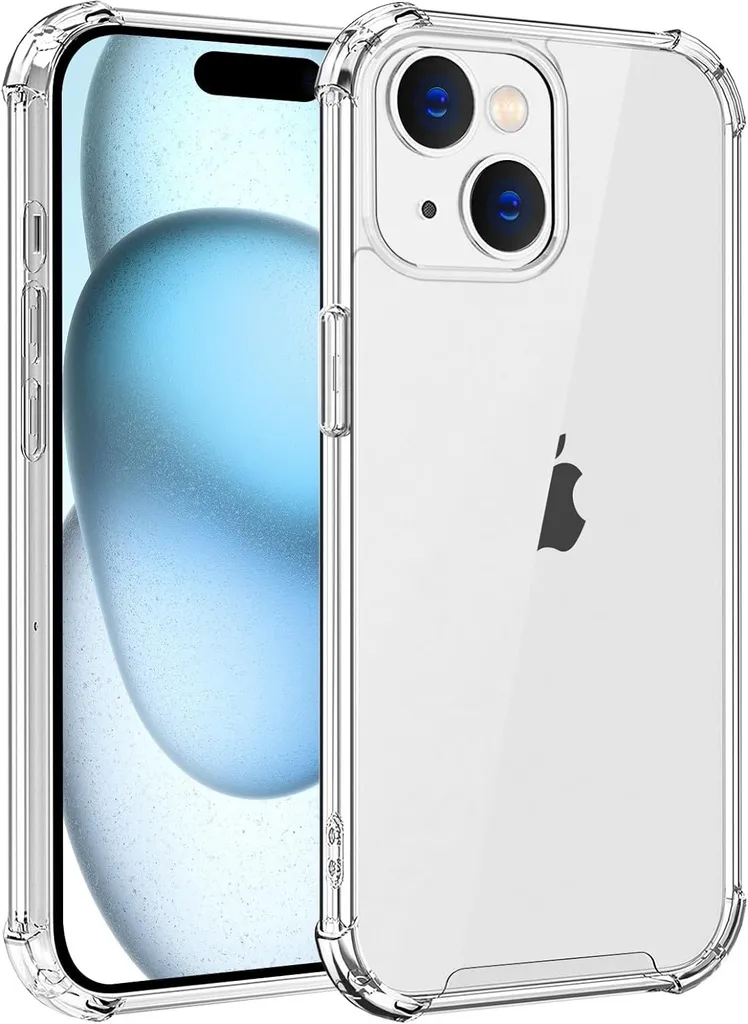 Custodia iPhone 15 Plus AVANA Trasparente - Protezione Bumper Anti-Ingiallimento