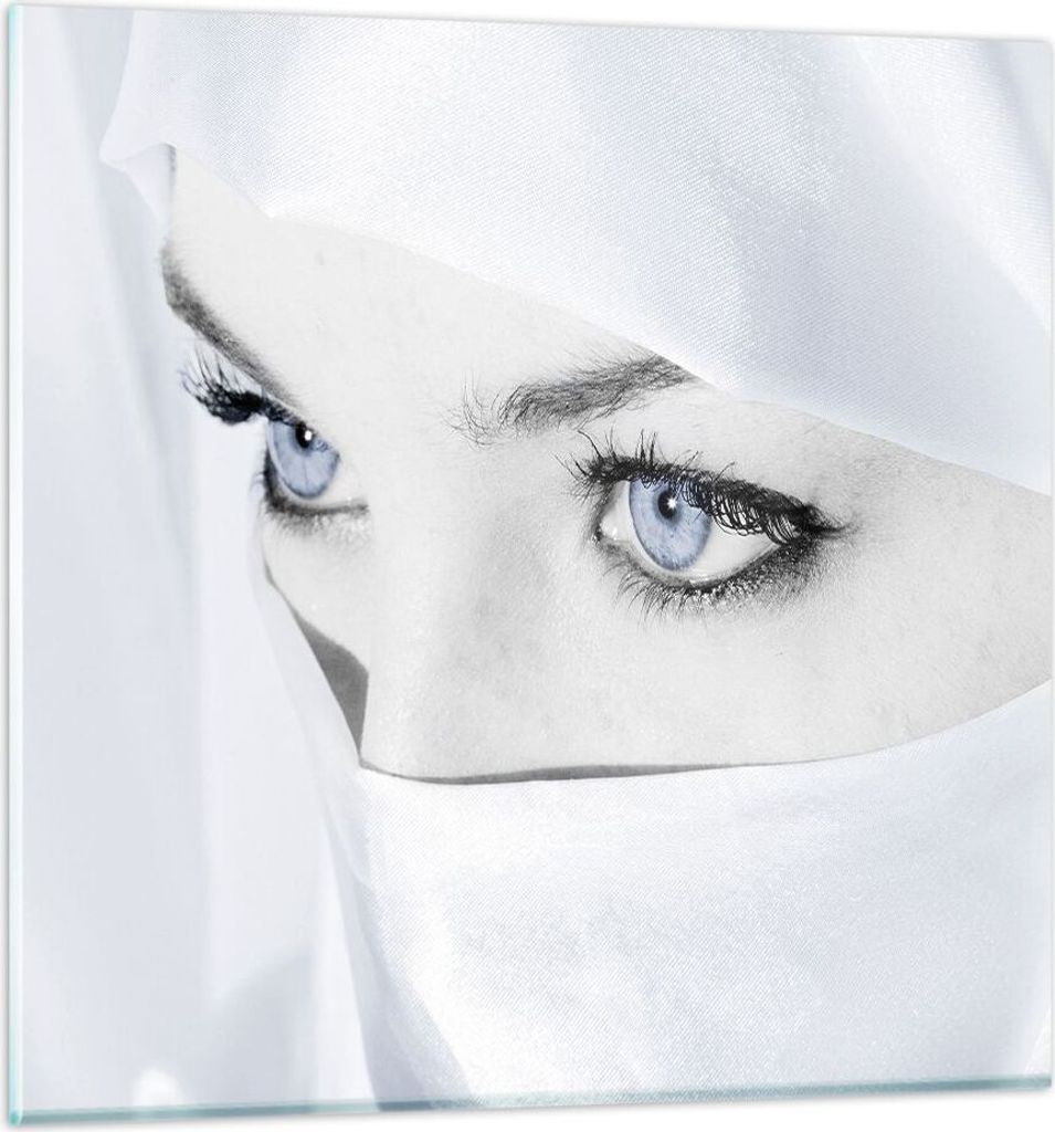 Bilder auf glas - Schönheit Gesicht Mädchen Mode - 60x60cm - Glasbilder - Wandbilder - Kunstdruck - zum Aufhängen bereit - Wanddekoration aus Gl...