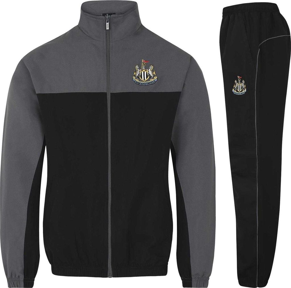 Newcastle United FC - Trainingsanzug für Jungen GF910 (110) (Schwarz)