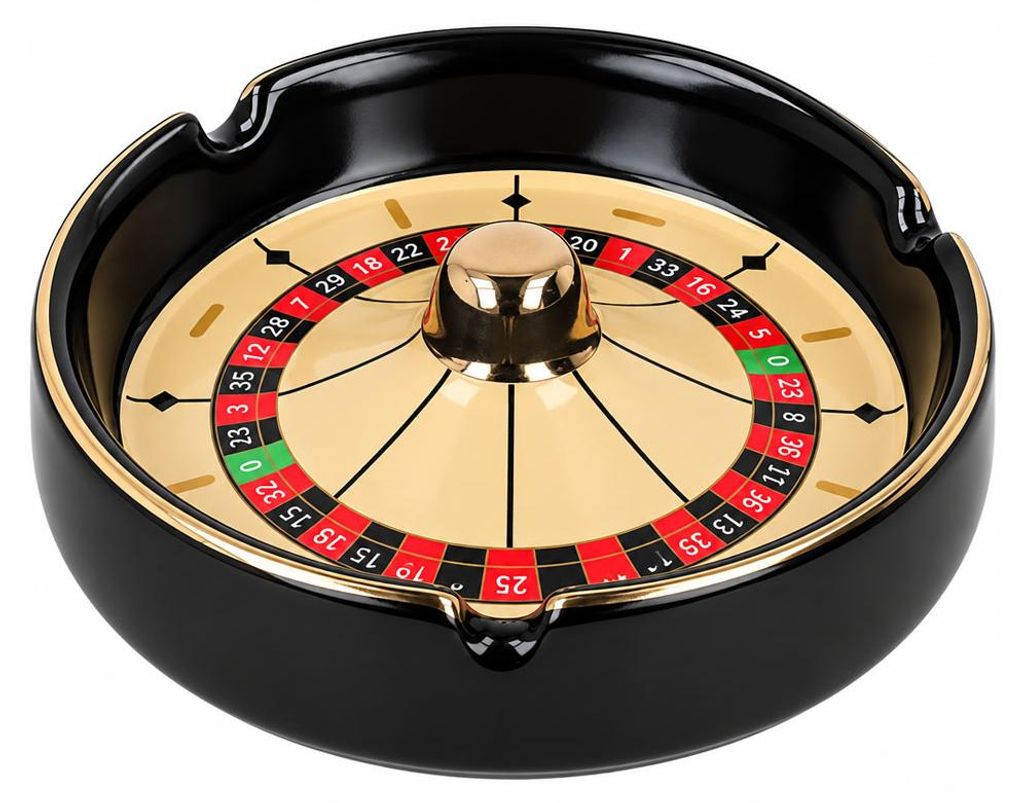 Zorr Aschenbecher im Roulette-Design aus Keramik Produktbild 