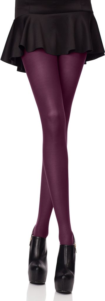 Merry Style Blickdichte Damen Strumpfhose Microfaser 70 DEN(Violett, L) .