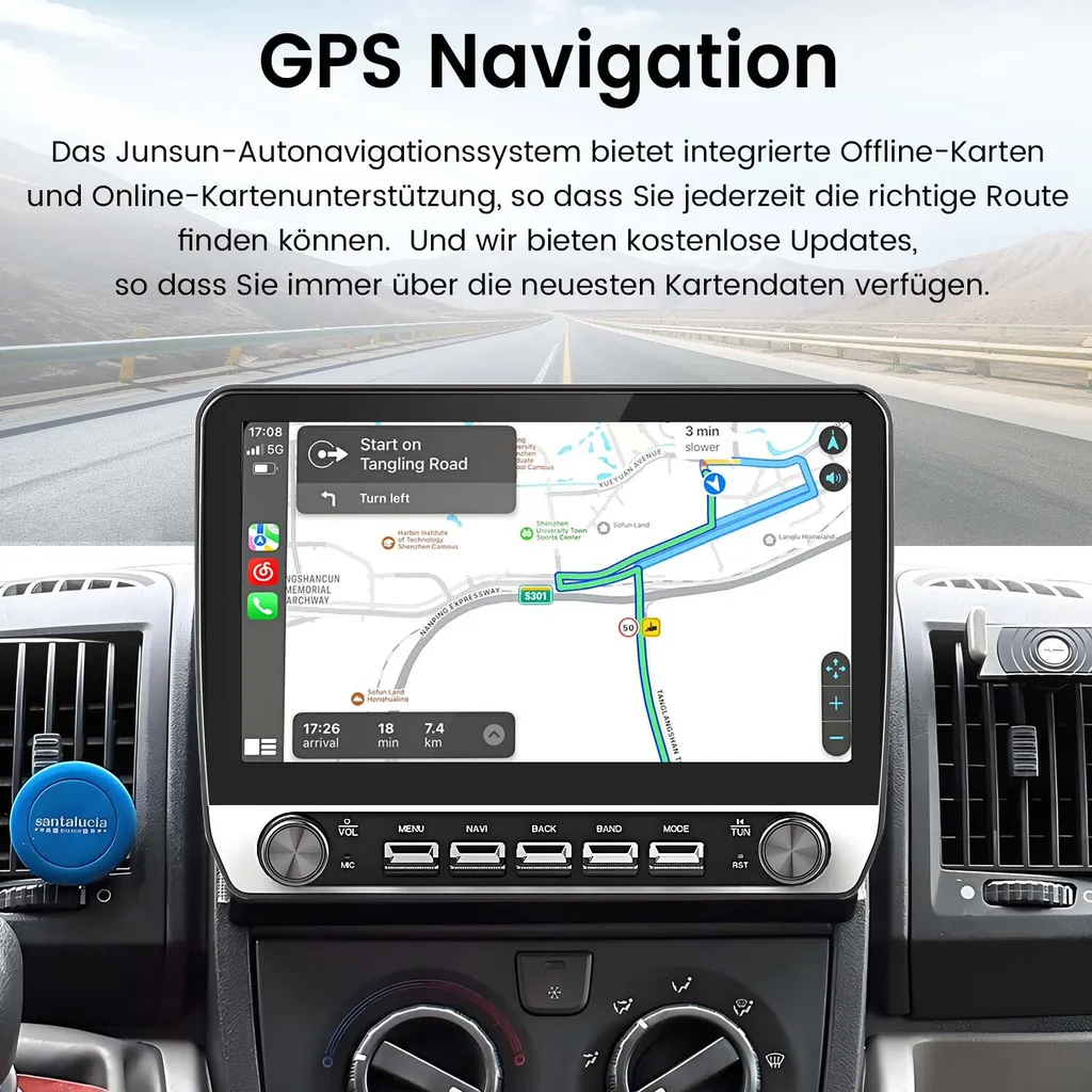 Station Multimédia Android 15 avec Navigation GPS pour Fiat Ducato DAB+ - 6