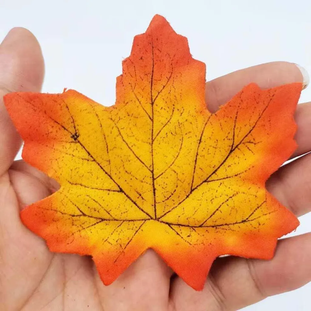 Feuilles d'Automne Artificielles pour Halloween et Cartes de Noël