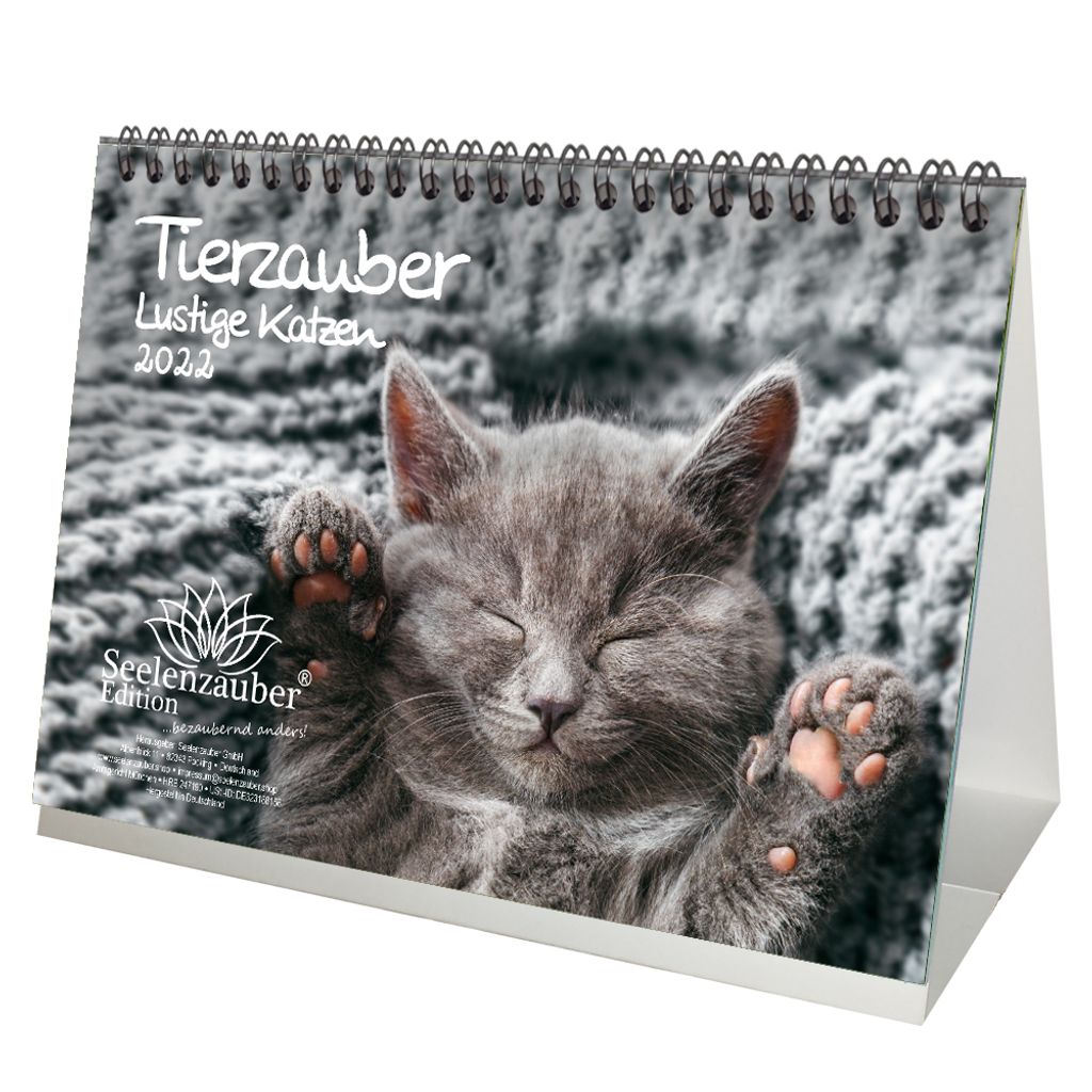 Seelenzauber Katzenzauber DIN A5 Wandkalender für 2022 Katzen und Katzenbabys