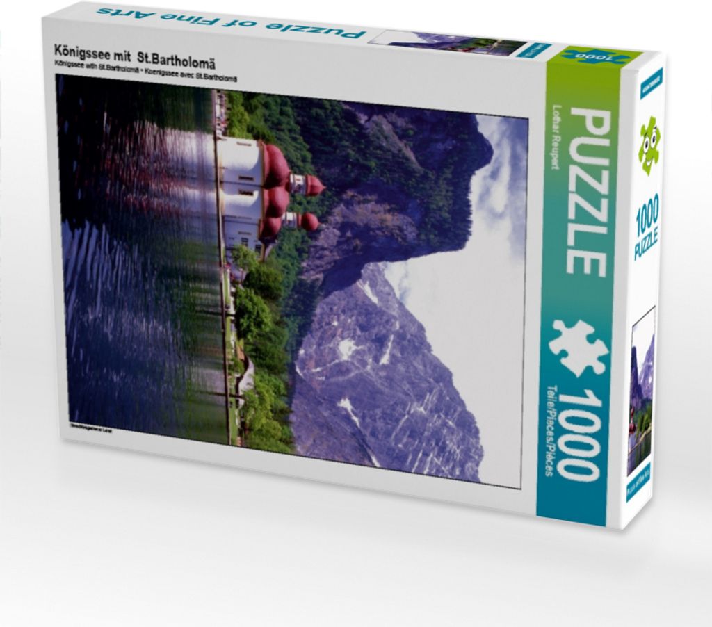CALVENDO Puzzle Königssee mit St.Bartholomä | 1000 Teile Lege-Größe 64x48cm Foto-Puzzle für glückliche Stunden