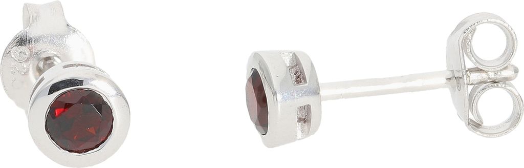 JuwelmaLux Ohrstecker 925 Silber mit Granat JL10-06-1998