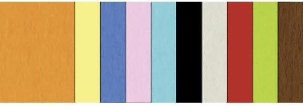 Tonpapier 130g/qm 50x70cm VE=30 Blatt 10 Farben sortiert