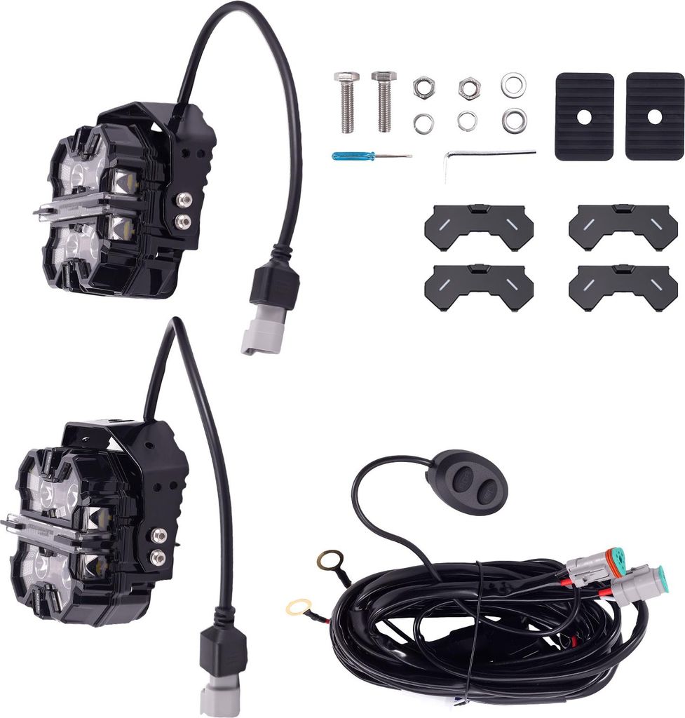 LED Arbeitsleuchte 212W IP68 Spot Strahler For 4X4 SUV ATV Boot 12V Weiß+Amber