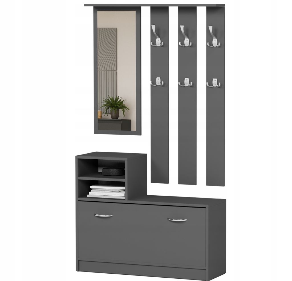 Framire Šatní skříň V-1 Framire90 x 160 x 30 cm antracit Obrázek produktu 
