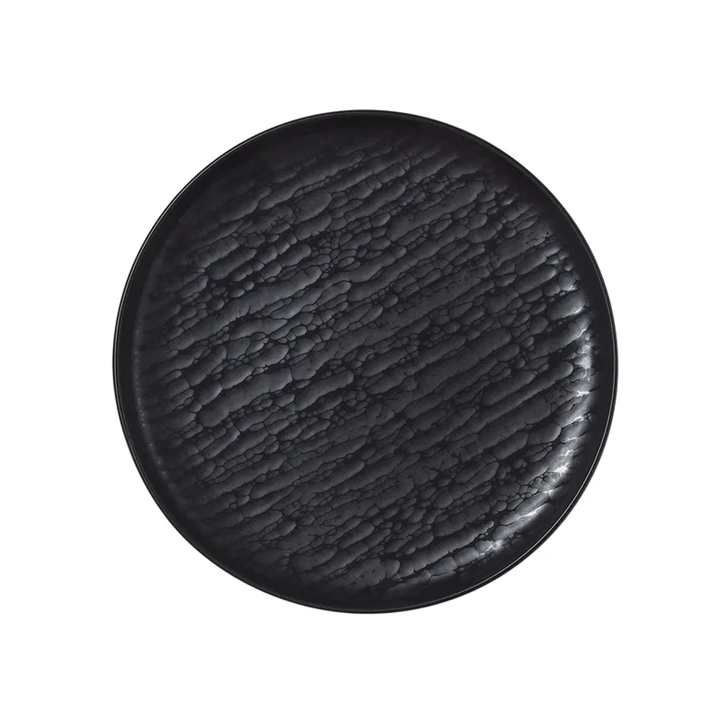 Assiettes à Dessert en Porcelaine Noire NOVA Smoke 19 cm - Lot de 6 Pièces