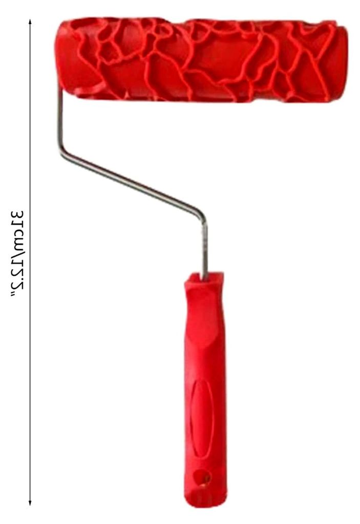 Muster-Malrolle mit Griff, 17,8 cm, dekorativer Farbroller mit geprägter Textur