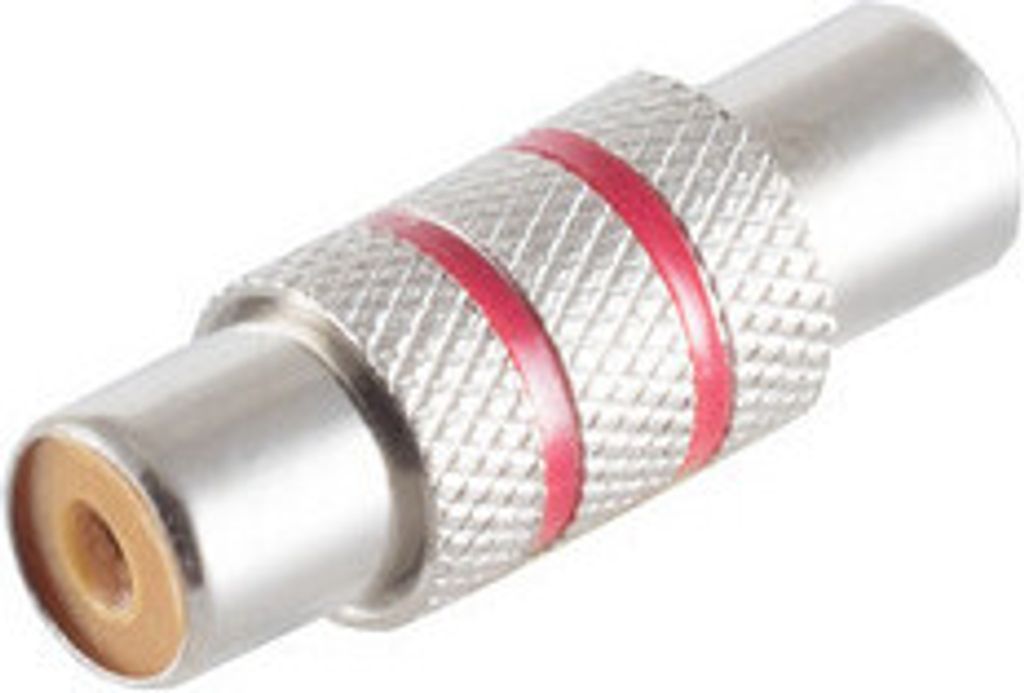 Cinchbuchse / Cinchbuchse, Metall rot