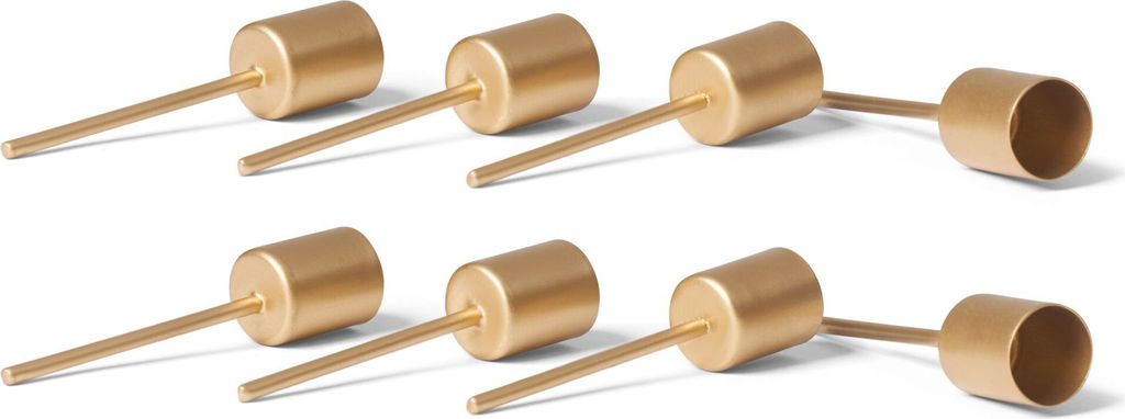 Novaliv 8x Stabkerzenhalter gold I Kerzenpick 10 x 2,5 cm Produktbild 1