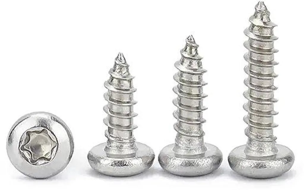 Vis à bois autoperceuses Torx 4x20 mm inox 304 pour menuiserie - 100 pcs