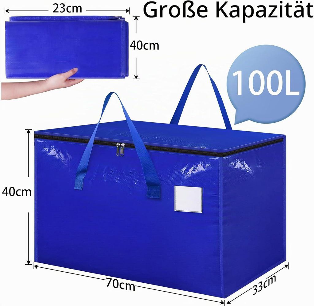 Plastiktasche, 4er Set XXL Riesentasche, Umzugstaschen