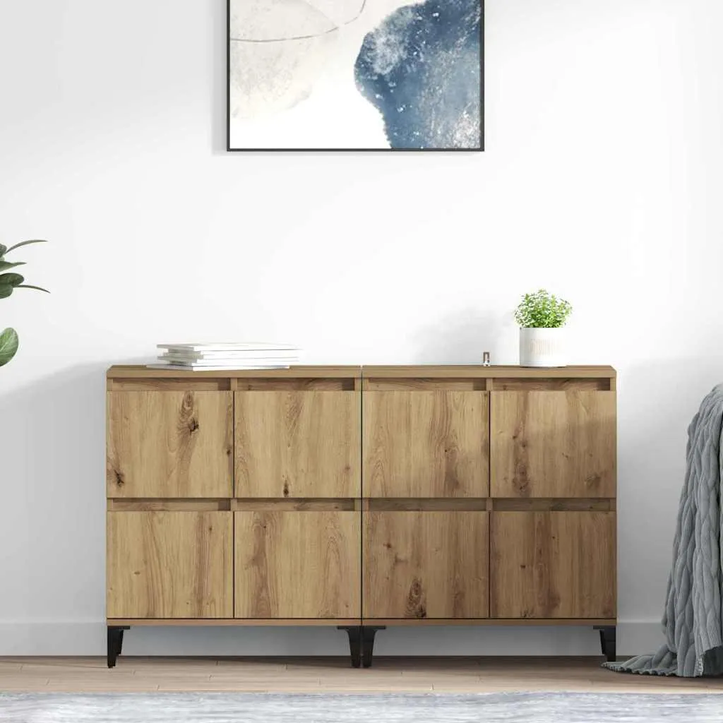 Set Credenze vidaXL 60cm Artisan Oak | Legno Tecnico Alta Qualità