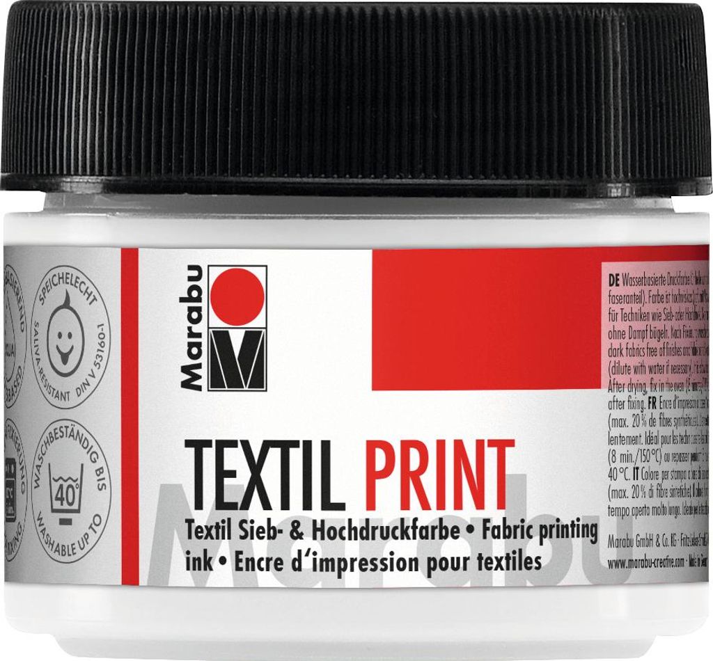 Marabu Textilfarbe "Textil Print" titanweiß 100 ml