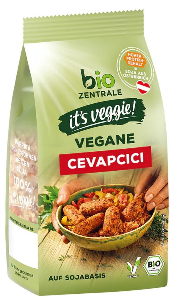 Vegane Cevapcici auf Sojabasis würzig herzhaft lecker Produktbild 