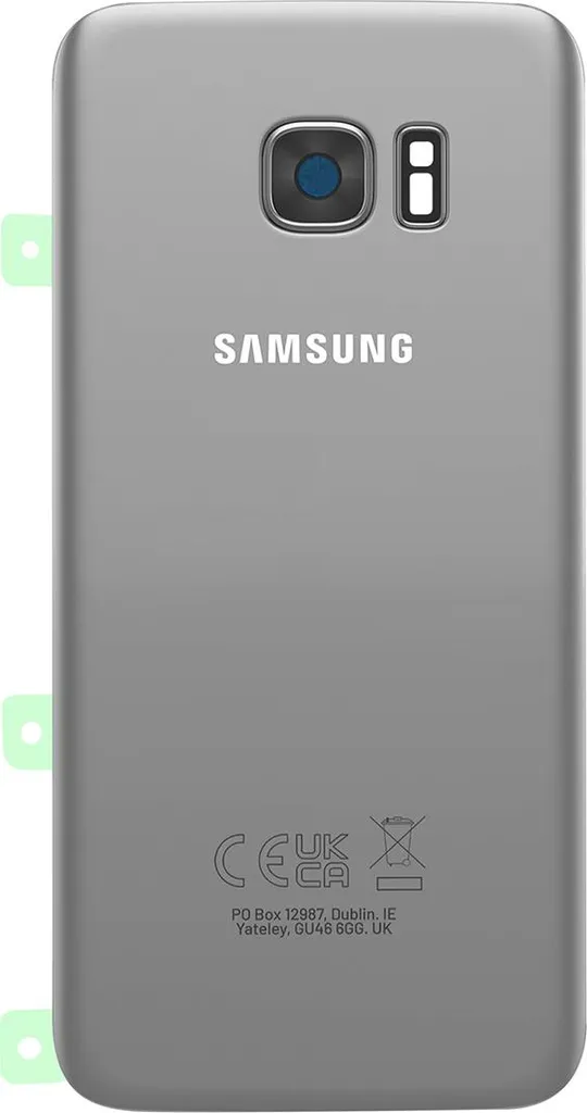 Cache Batterie Samsung S7 edge Argent Original avec Fixation Double Face