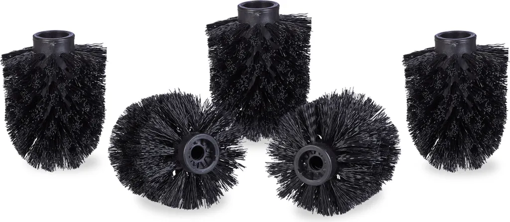 Relaxdays 20x Testina WC Nera Ricambio 8cm Filetto 9,5mm | Stock Bagno